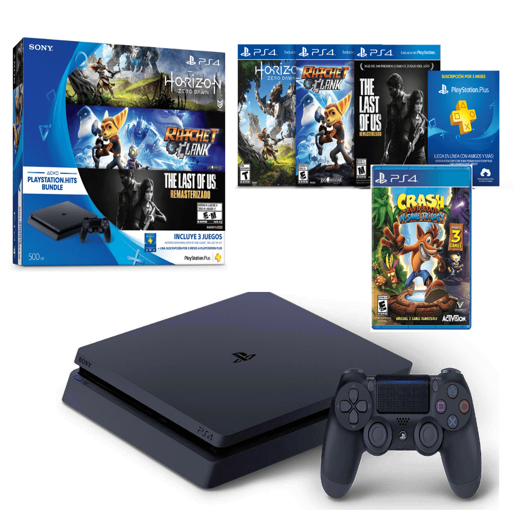 Ps4 Slim Bundle 3 Juegos + Psn 3 Meses + Crash Trilogy img #1