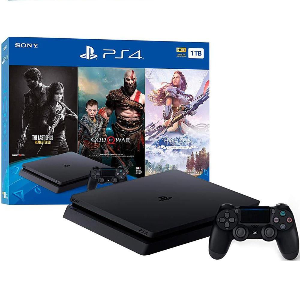 Consola Ps4 Slim 1Tb 3 Juegos God Of War Horizon The Last img #1
