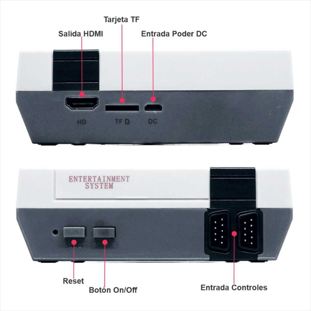 Mini Consola Retro Nes Clásica 700 Juegos 8Bit Full Hd Hdmi Tf img #3