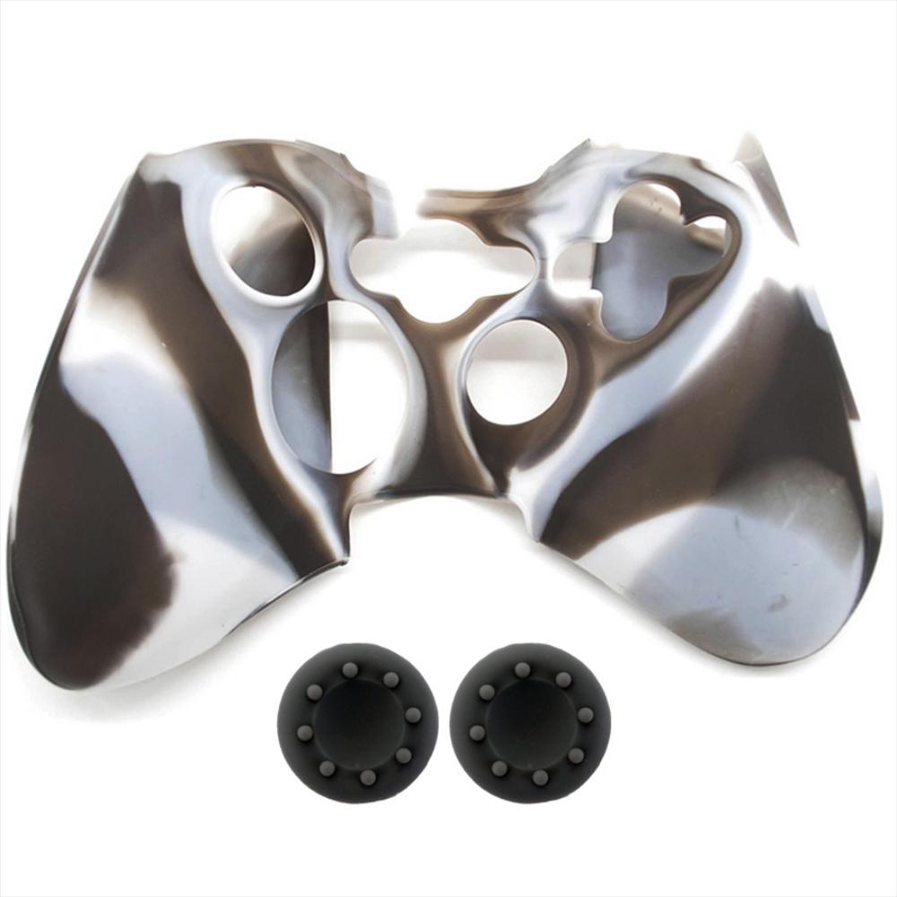 Forro Silicona Control Xbox 360 Blanco + Gris + Negr img #1