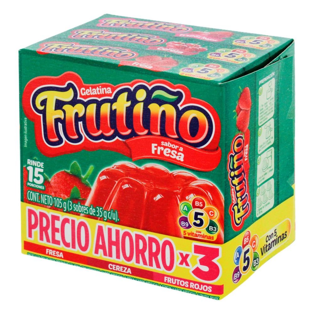 Gelatina en polvo FRUTINO sabores surtidos x3und  (105  gr) img #2