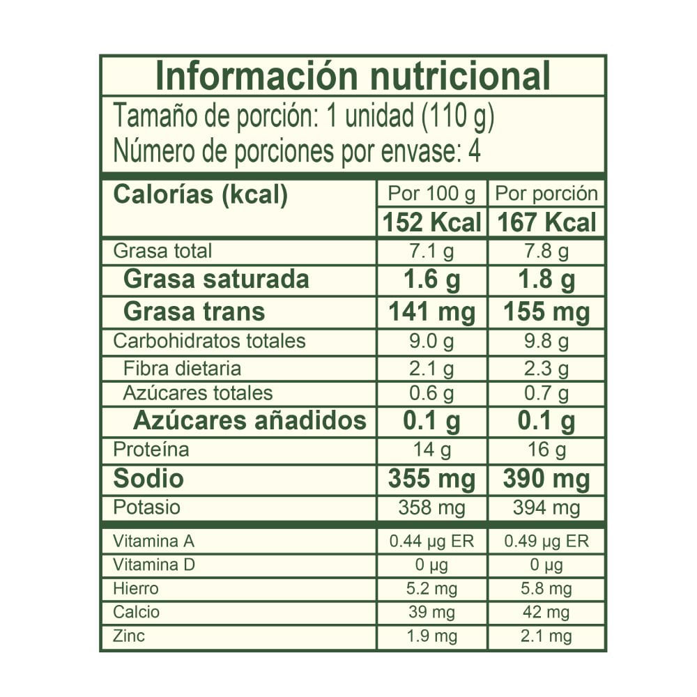 Carne hamburguesa PIETRAN veggie grill a base de arveja (440  gr) img #3