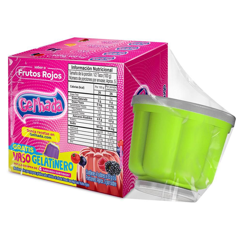 Gelatina GEL HADA sabor a fresa (140  gr) img #2