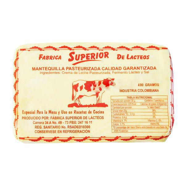 Mantequilla SUPERIOR Con Sal (400  gr) img #1