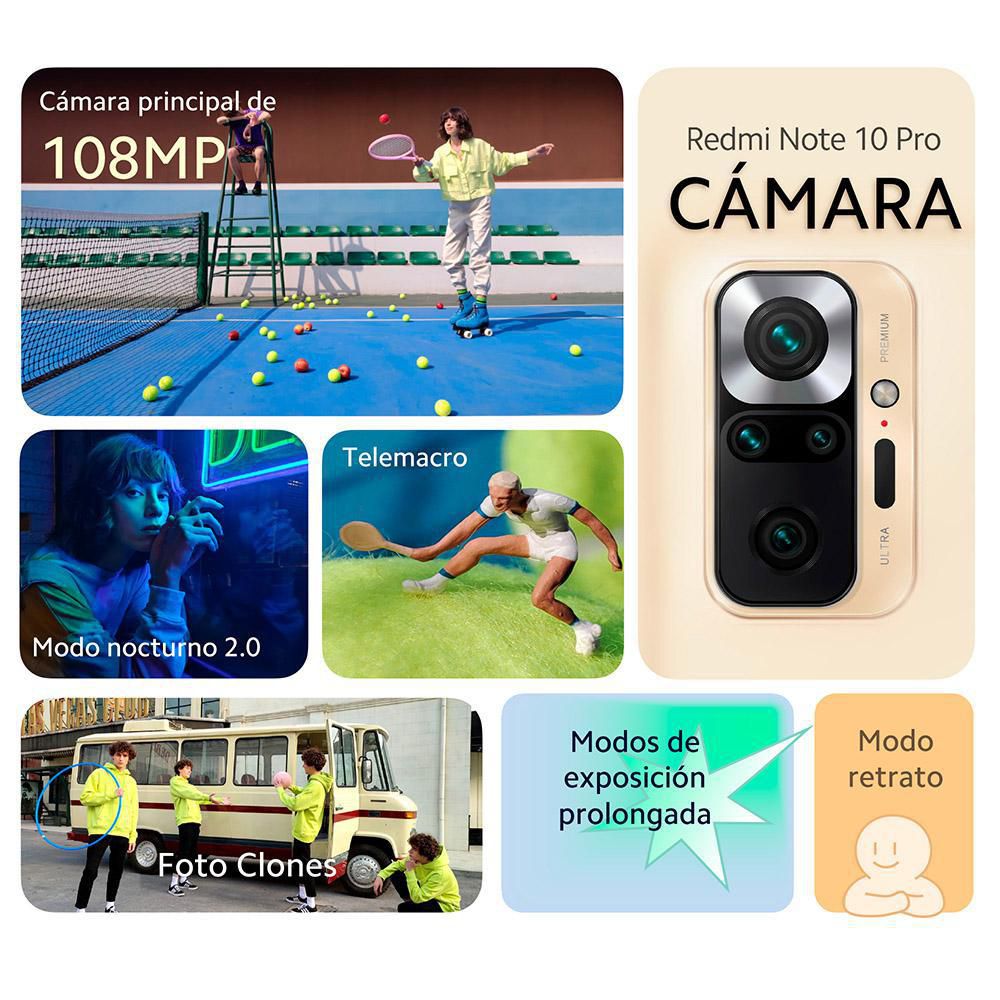 Celular XIAOMI Redmi Note 10 Pro 128 GB 6 GB RAM Azul img #3