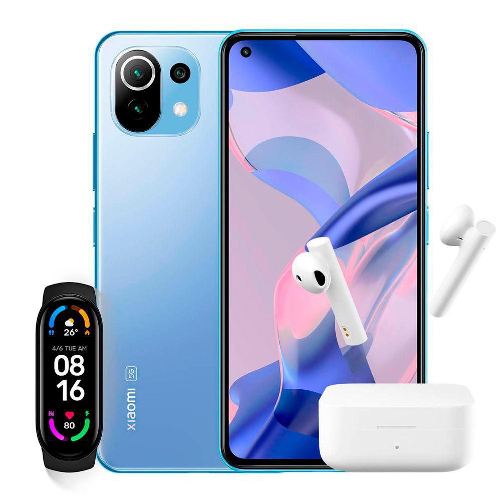 Celular XIAOMI 11 Lite NE 128 GB 6 GB RAM Azul + SmartBand6 + earphones img #1