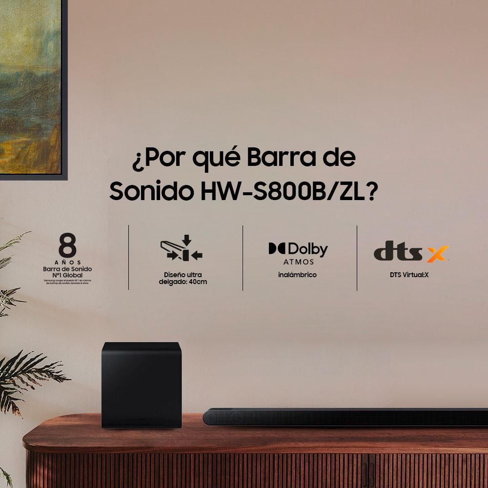 Barra de Sonido SAMSUNG HWS800BZL 330 W 3.1.2 Bluetooth Negra img #2