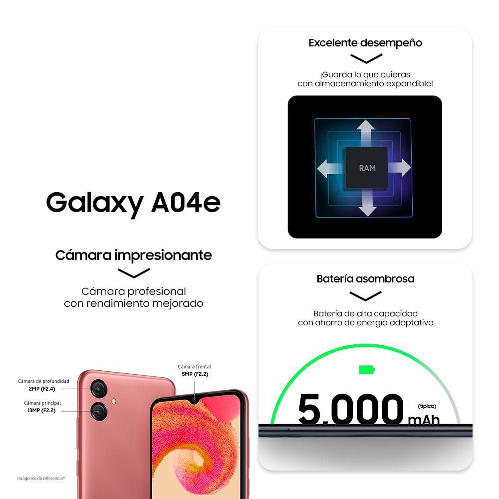 Celular SAMSUNG Galaxy A04E 32 GB 3 GB RAM Azul img #2