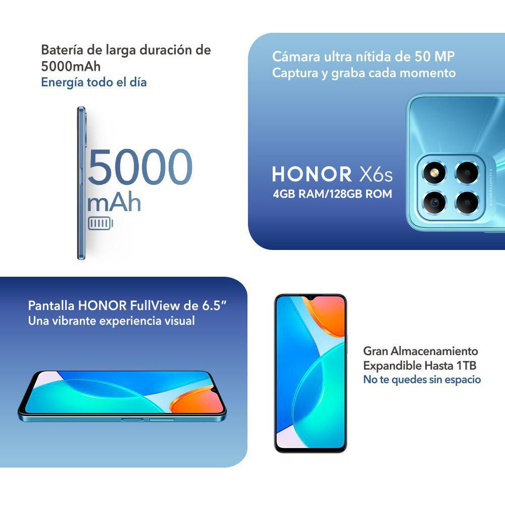 Celular HONOR X6s 128 GB 4 GB RAM Azul img #7