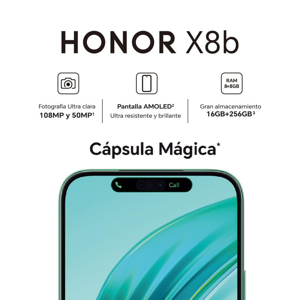 Celular HONOR X8B 256 GB 8 GB RAM Plateado + Audífonos img #6