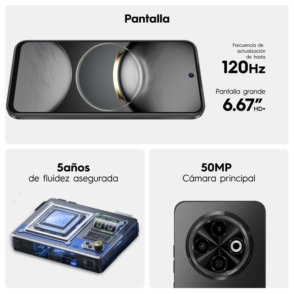 Celular TECNO MOBILE  SPARK 30C 256 GB 4 GB RAM Negro img #2