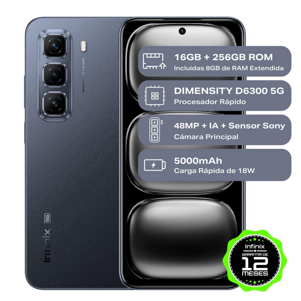 Celular INFINIX HOT 50 5G 256 GB 8 GB RAM Negro img #1