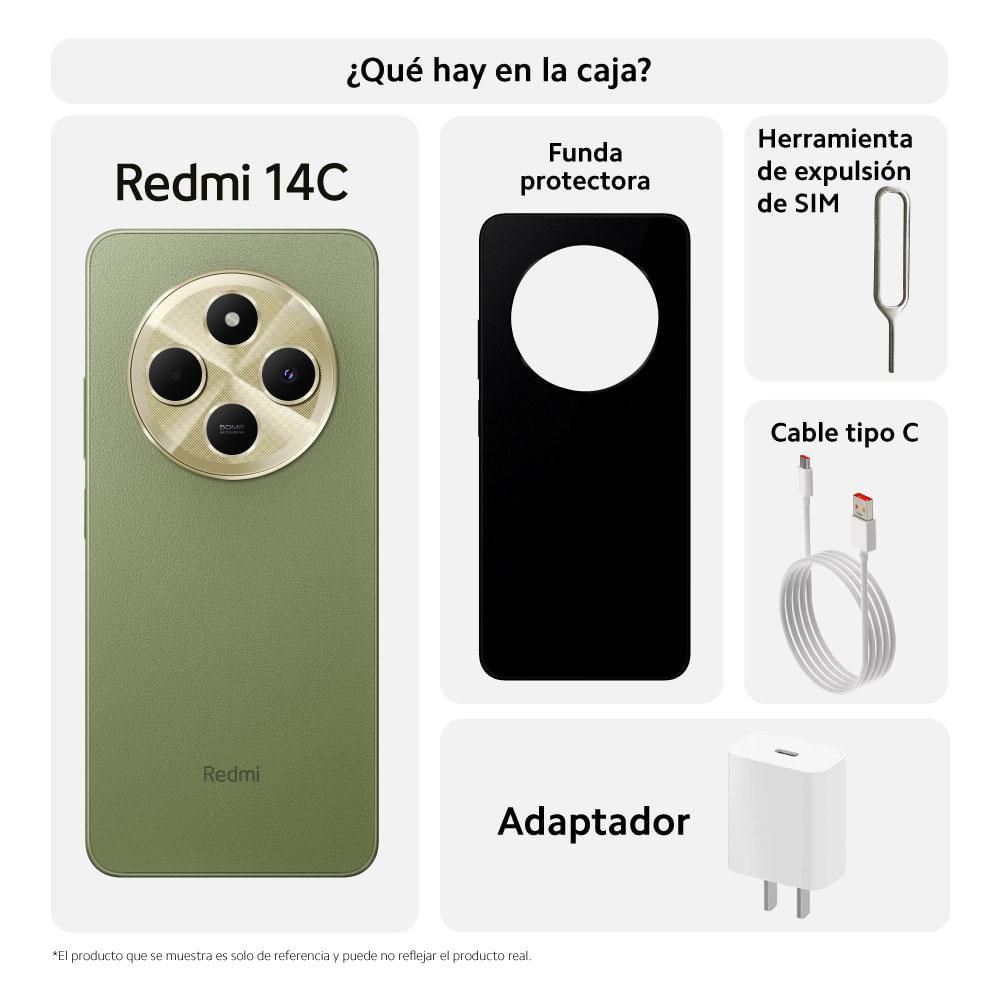 Celular XIAOMI Redmi 14C 128 GB 4 GB RAM Verde img #3