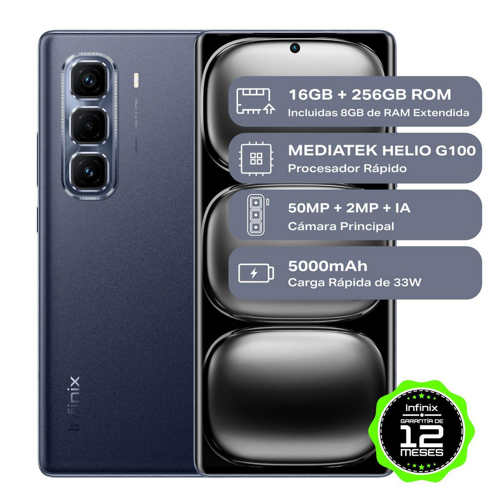 Celular INFINIX HOT 50 Pro+ 256 GB 8 GB RAM Negro img #1