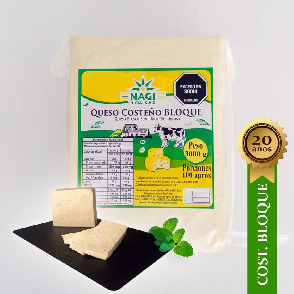 Queso costeño NAGI en bloque img #1