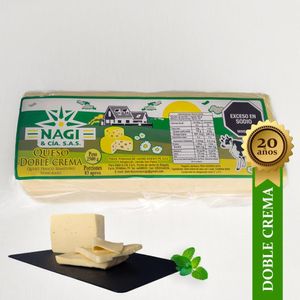 Queso doble crema NAGI fresco