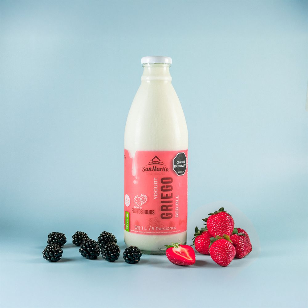 Yogurt griego SAN MARTIN frutos rojos bebible (1000  ml) img #4