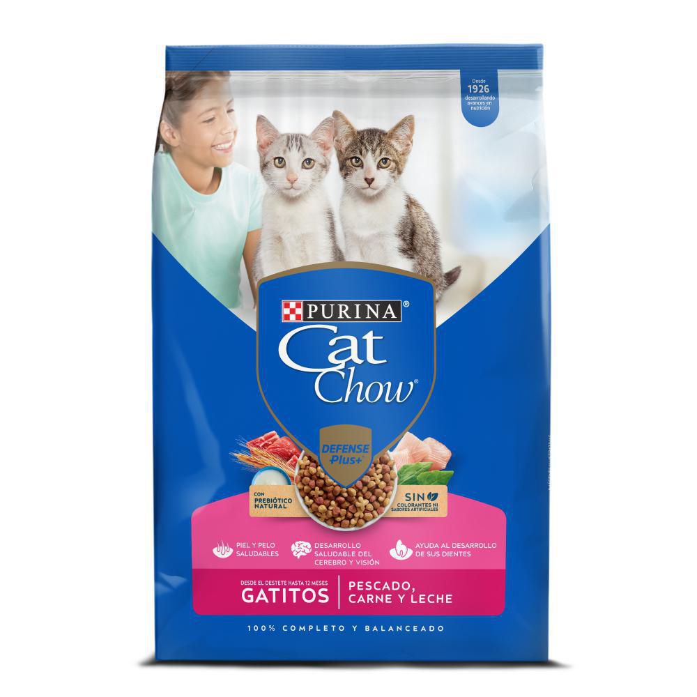 Comida para gatos PURINA CAT CHOW sabor salmón, atún y pescado blanco (500  gr) img #1