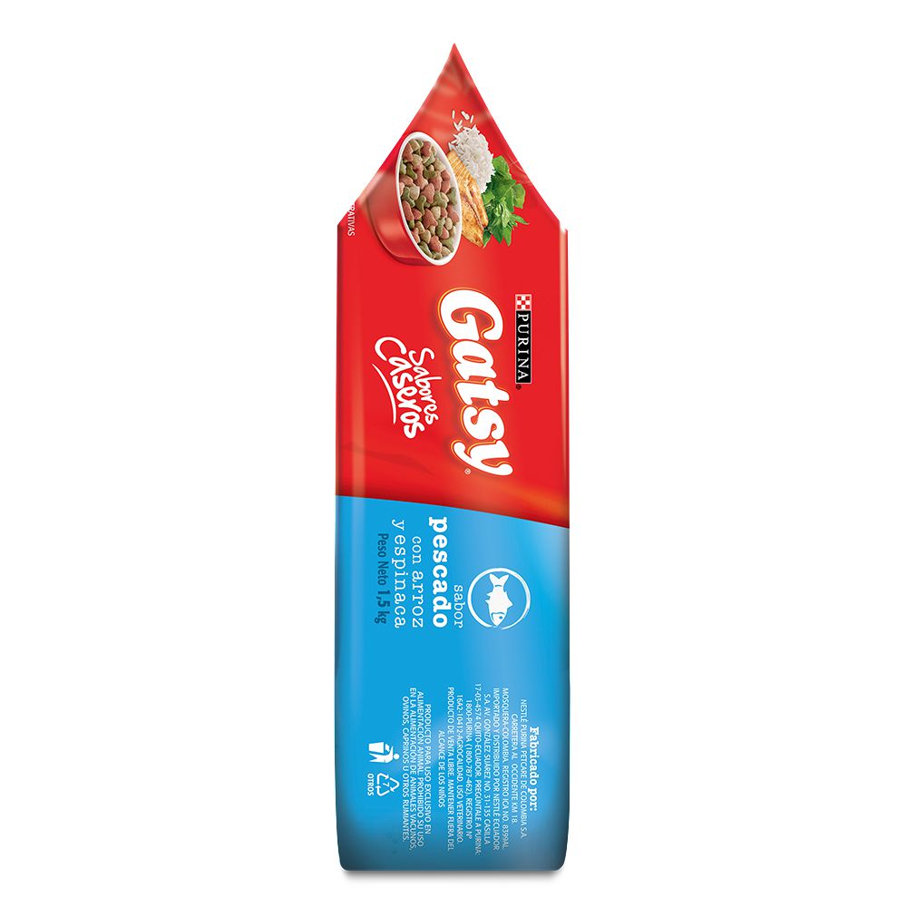 Alimento PURINA GATSY Gato Pescado , Arroz Y Espinaca (1500  gr) img #2