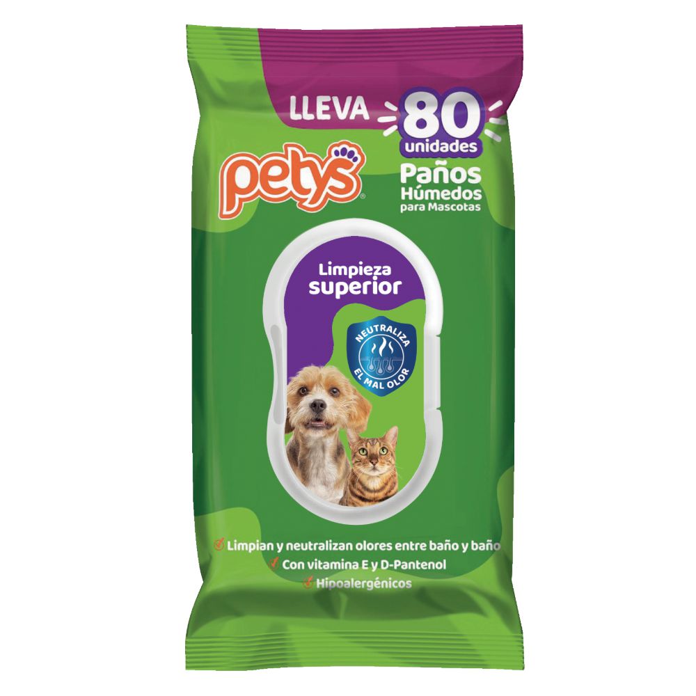 Pañitos húmedos PETYS limpieza superior (80  und) img #1