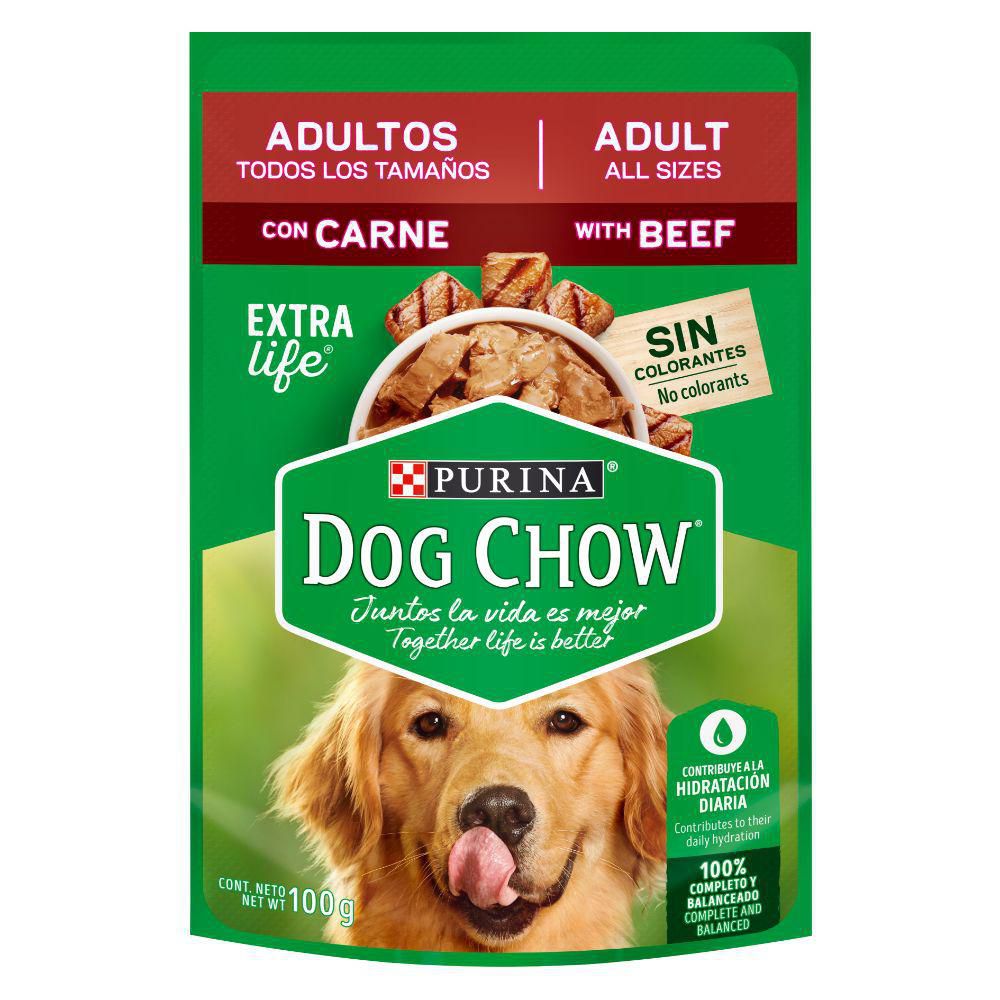 Comida húmeda para perro PURINA DOG CHOW todos los tamaños con carne (100  gr) img #1