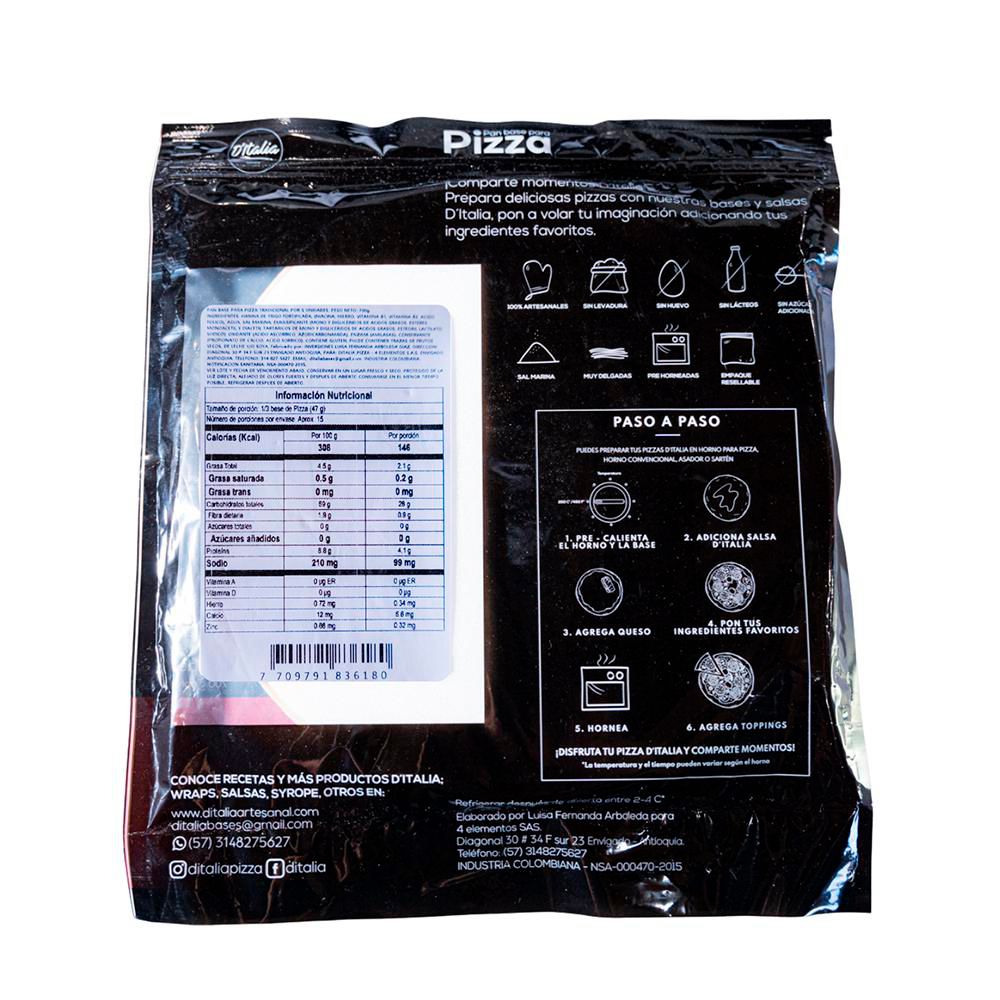 BASE PIZZA TRADICIONAL D ITALIA 700  gr img #2
