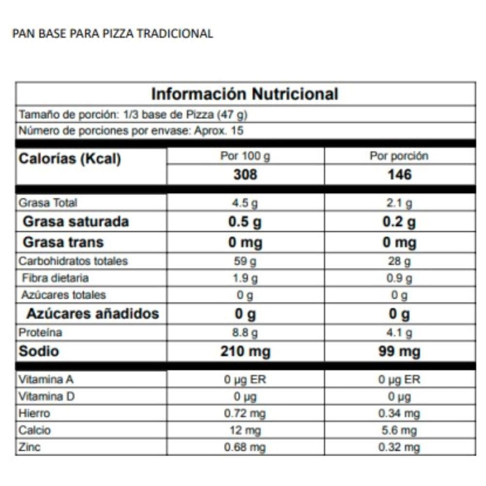 BASE PIZZA TRADICIONAL D ITALIA 700  gr img #3