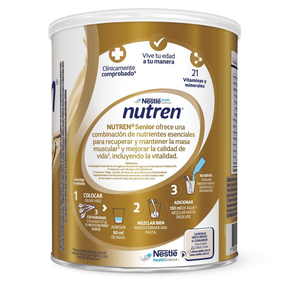 Complemento nutricional NESTLÉ HEALTH SCIENCE NUTREN senior vainilla en polvo (370  gr) img #5