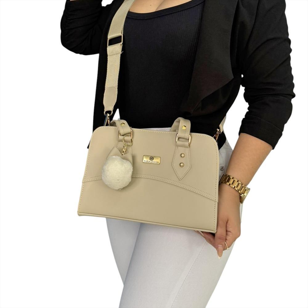 Bolso Cartera De Dama Mujer Karla Chacon Ref June Beige img #4