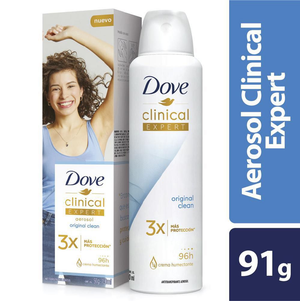 Desodorante DOVE Clinical Expert 96H Aerosol (150  ml) img #1