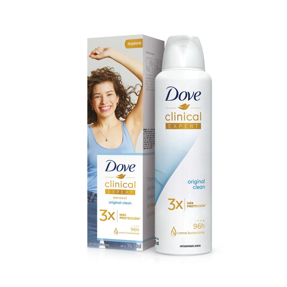 Desodorante DOVE Clinical Expert 96H Aerosol (150  ml) img #2