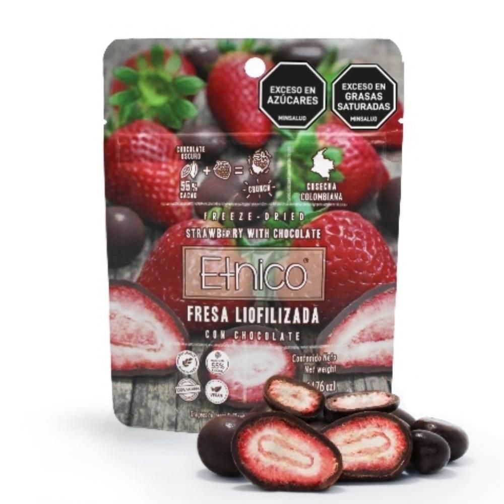 Fresas ETNICO liofilizada con chocolate (50  gr) img #2