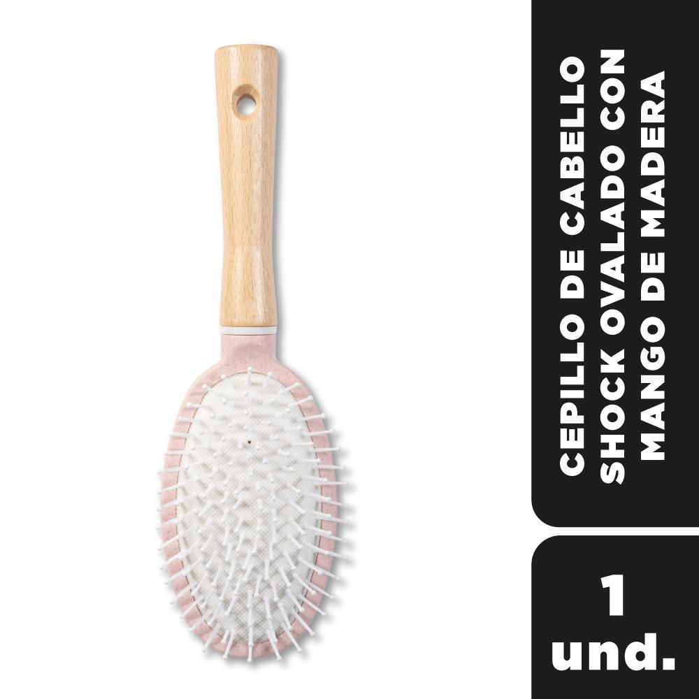 Cepillo de cabello SHOCK ovalado de madera (1  und) img #1