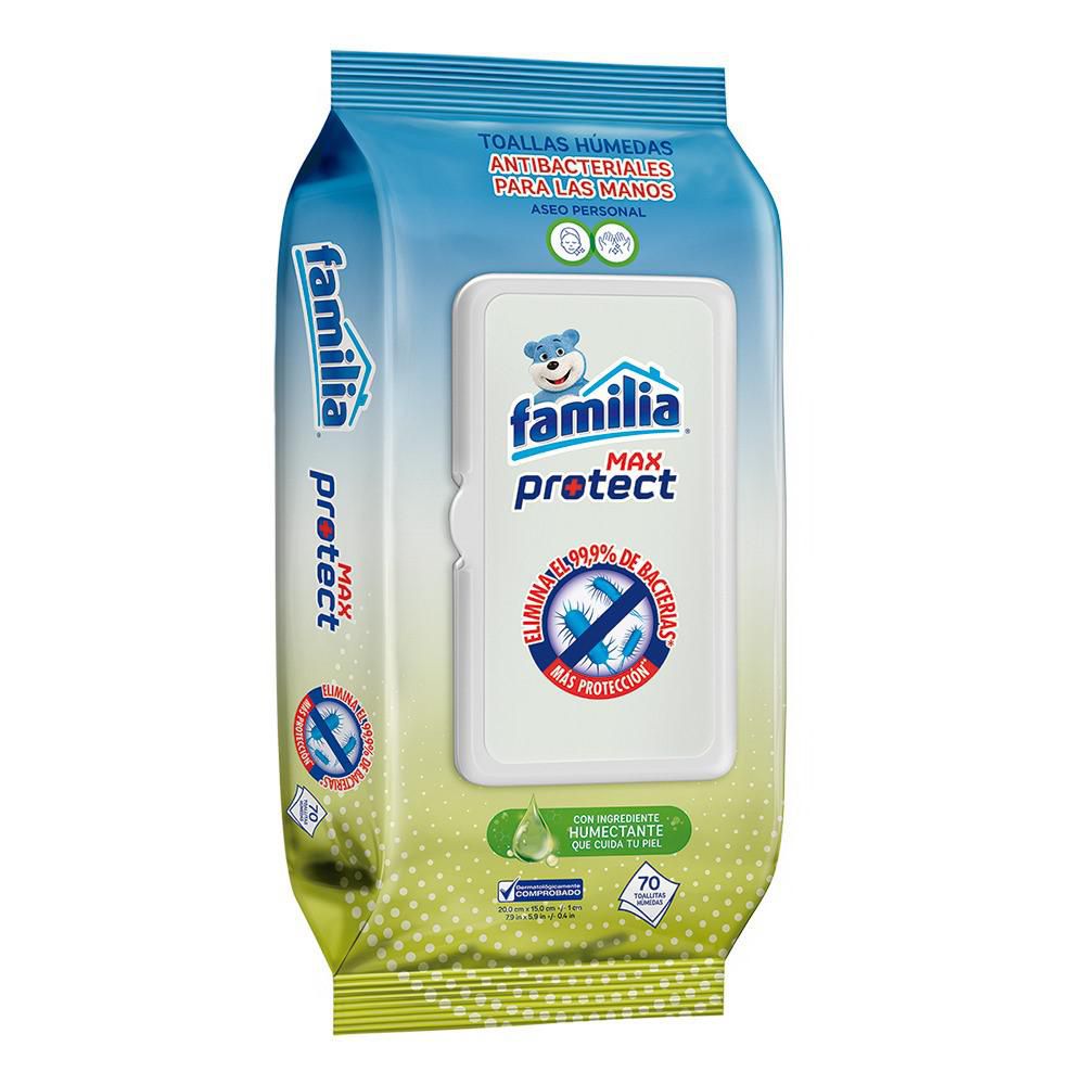 Toallitas húmedas FAMILIA antibacterial (70  und) img #1