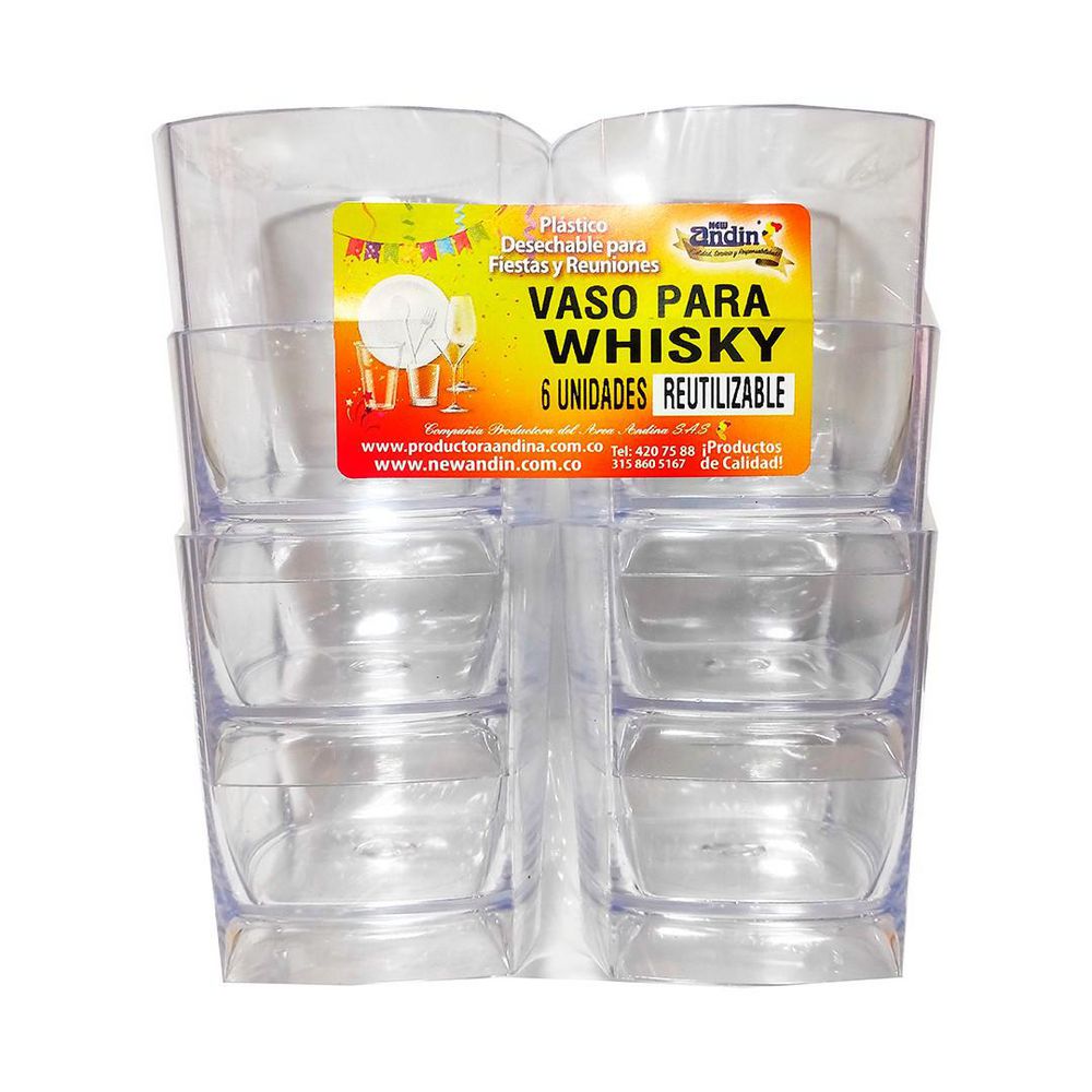 Vasos plásticos NEW ANDIN reutilizables img #2