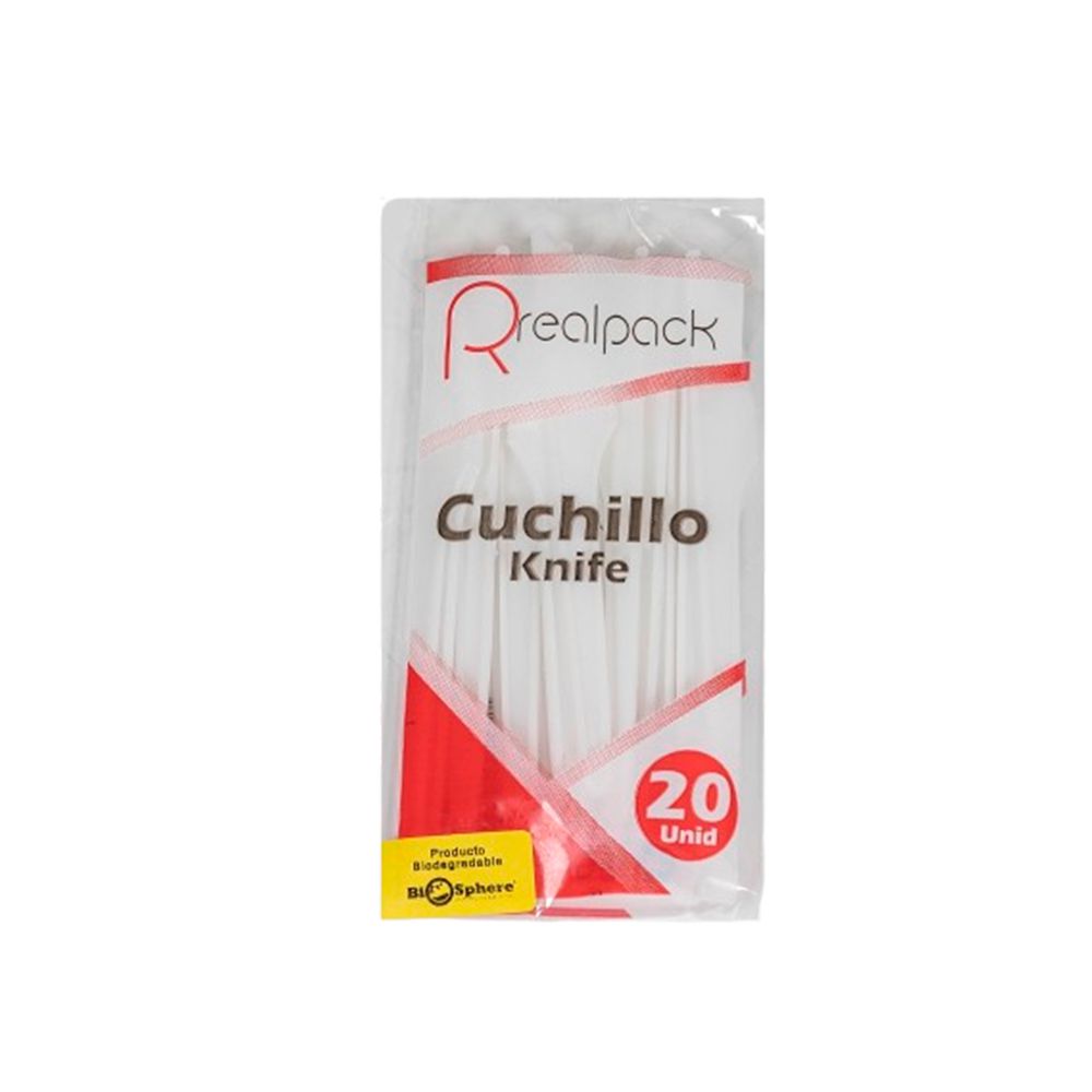 Cuchillo plástico Realpack biodegradable grande img #1
