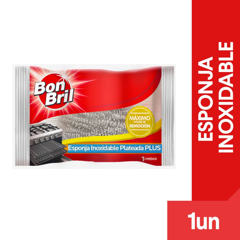 Esponja BON BRIL inoxidable plateada (1  und) img #1