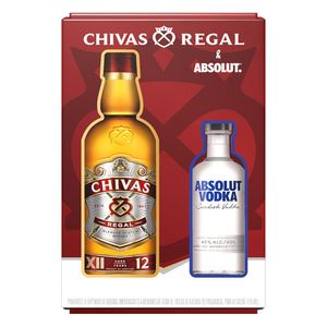 Whisky CHIVAS REGAL 12 años + absolut vodka (700 ml)