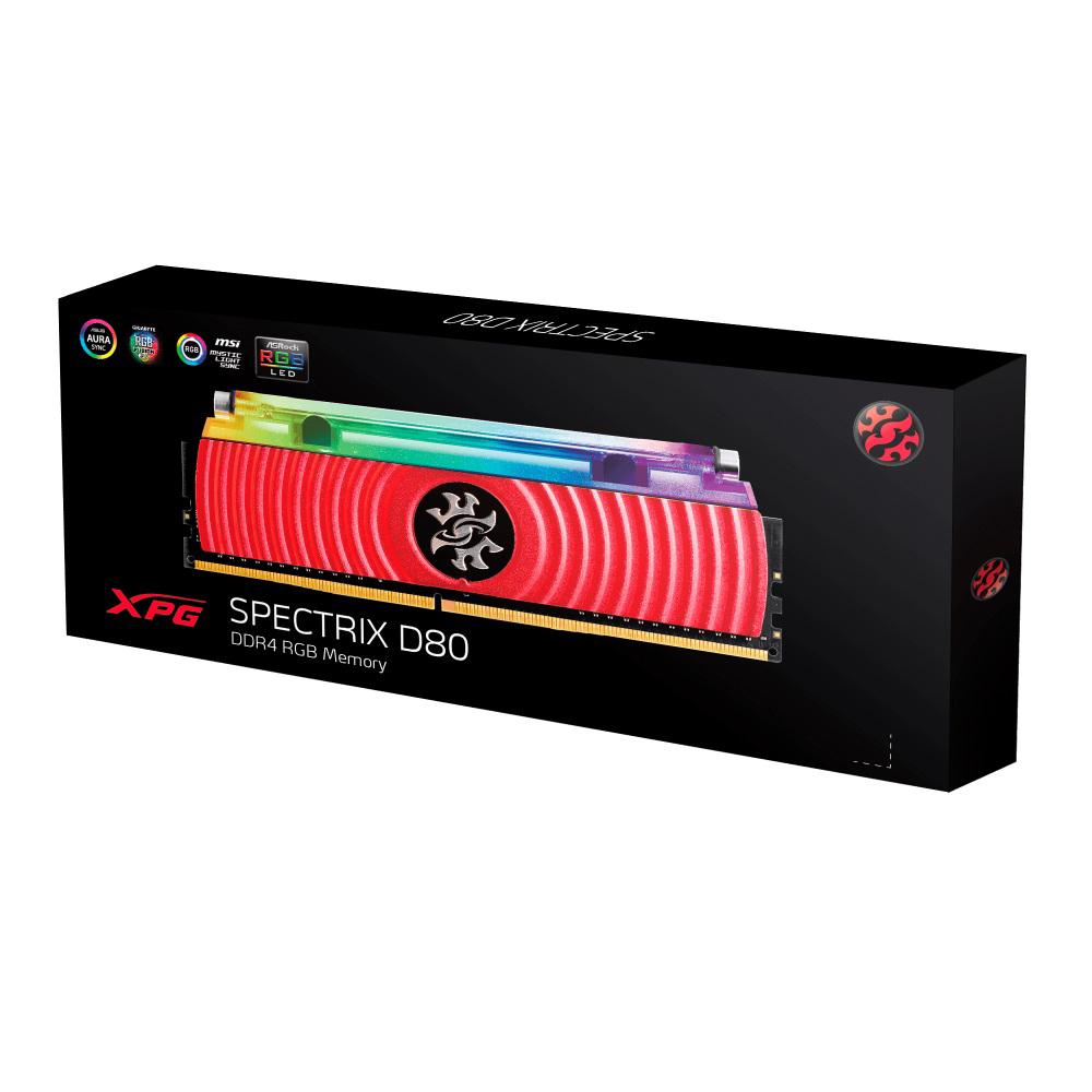 Memoria Ram Pc Adata D80 8gb 3200mhz Rgb Ref. Liquida img #1