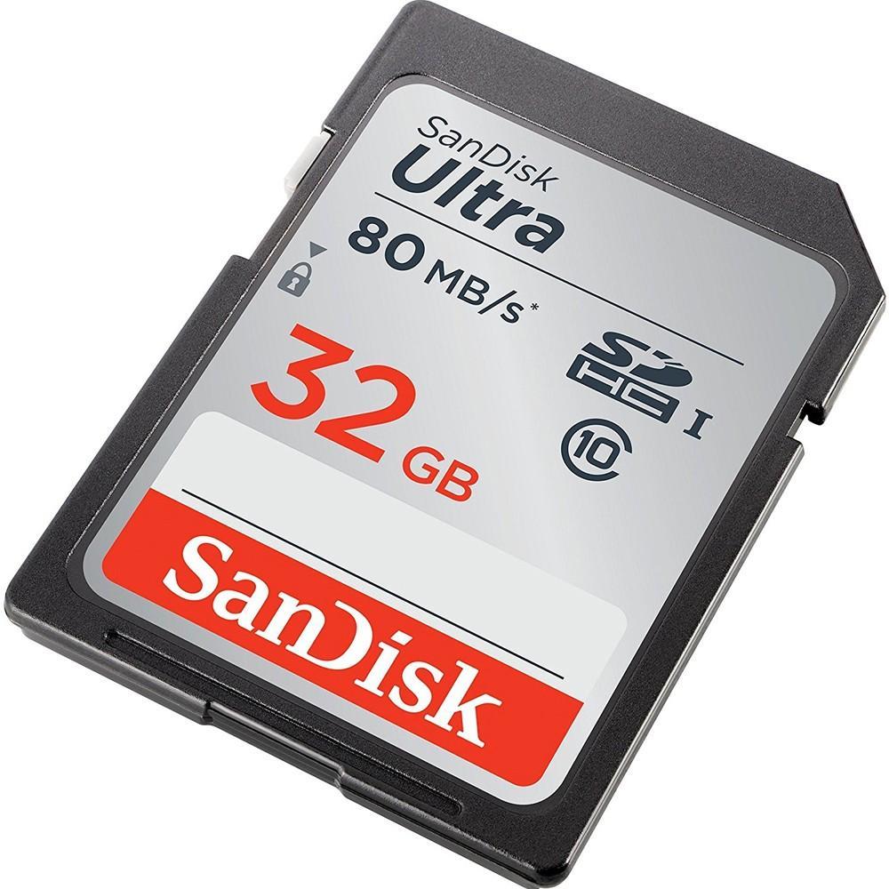 Tarjeta Memoria SD 32GB Sandisk Clase 10 U1 HD 4k 80mbs img #2