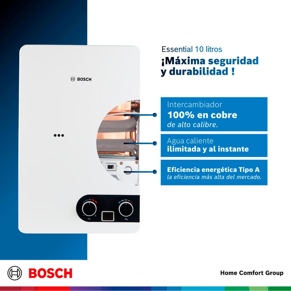 Calentador de agua 10 litros Tiro Forzado GN BOSCH 873611002 img #2