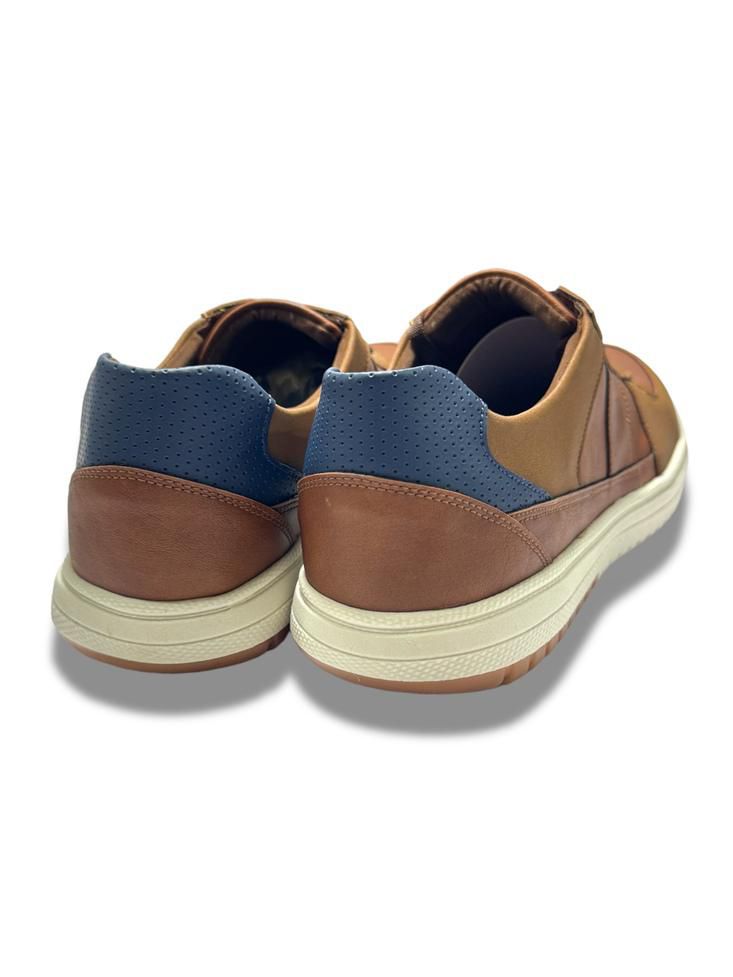 Tenis TENIS CASUAL MIEL CON NAVY CUSTER img #3