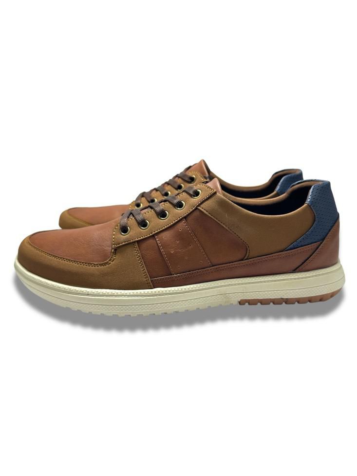 Tenis TENIS CASUAL MIEL CON NAVY CUSTER img #4