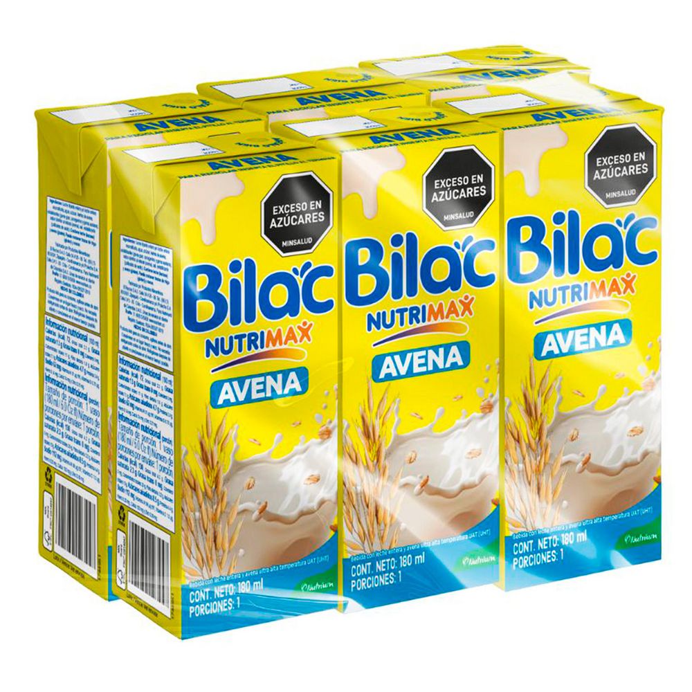Bebida de avena BILAC nutrimax x6und (1080  ml) img #2