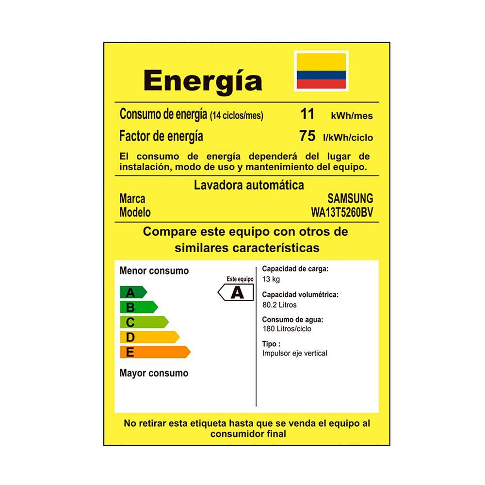 Lavadora SAMSUNG Carga Superior 13 kg (29 lb) WA13T5260B img #8