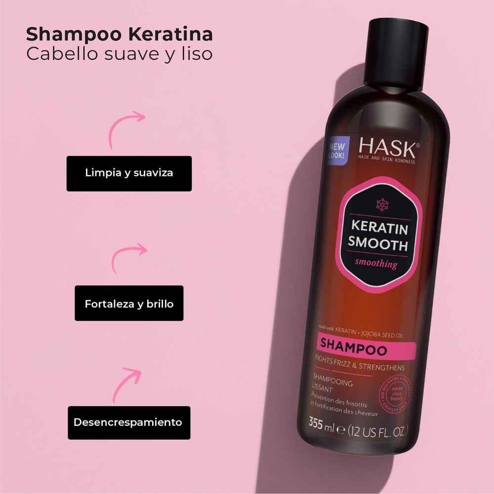 Shampoo HASK suavizante  keratina (355  gr) img #2