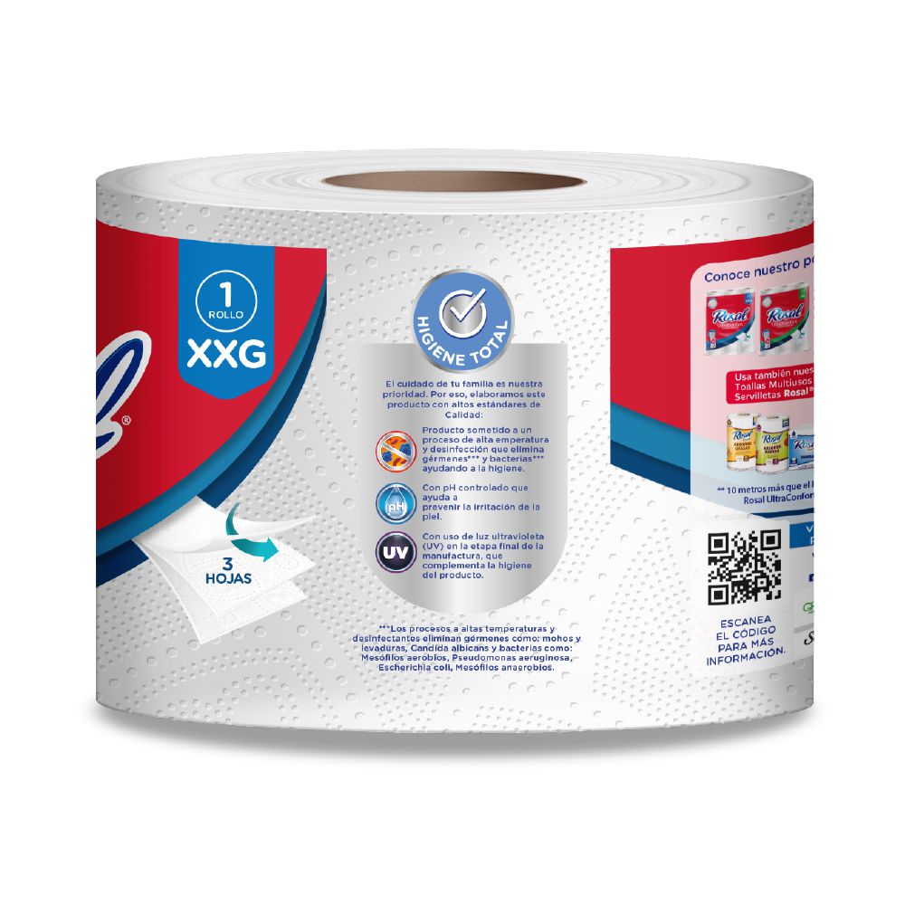 Papel higiénico ROSAL triple hoja rendidor (30  mts) img #5