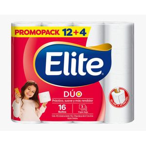 Papel higiénico ELITE triple hoja dúo (499.2 mts)