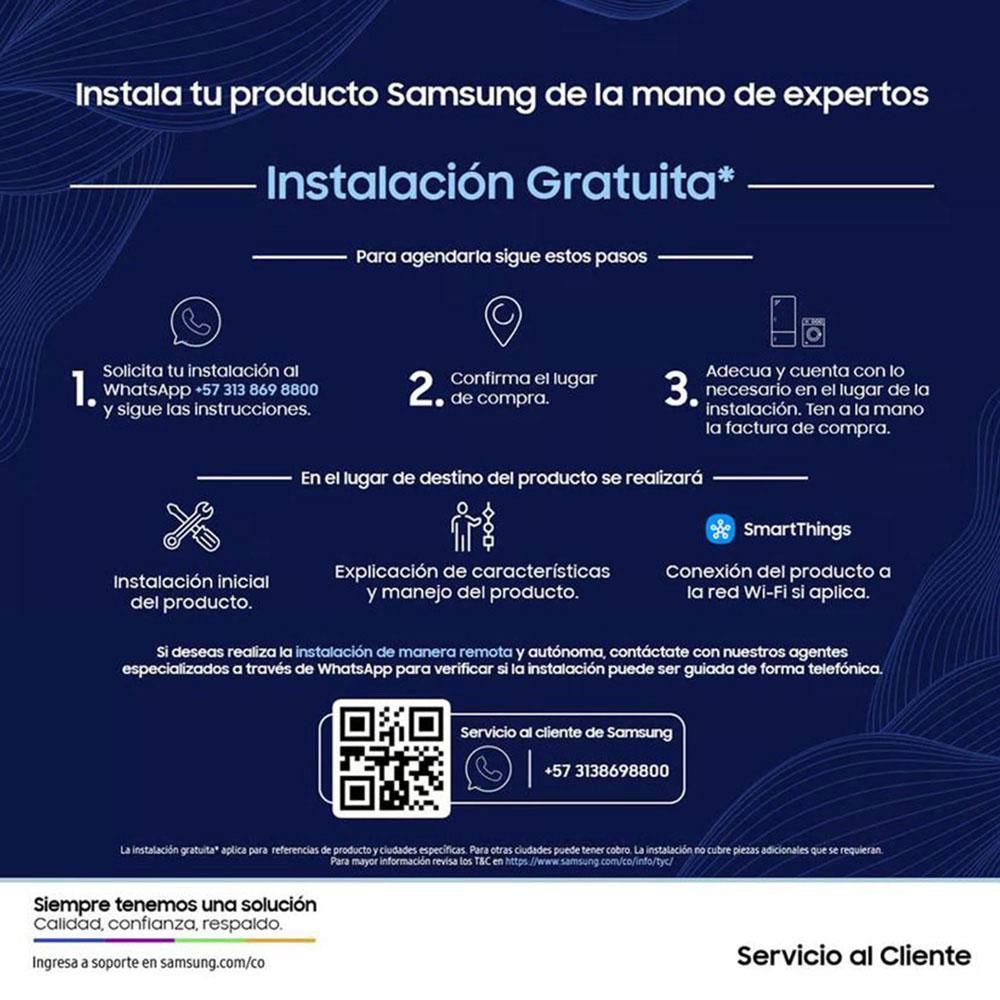 Lavadora secadora SAMSUNG Eléctrica 26 Kg Bespoke AI Laundry Combo WD26FB8690BECO Blanco img #4