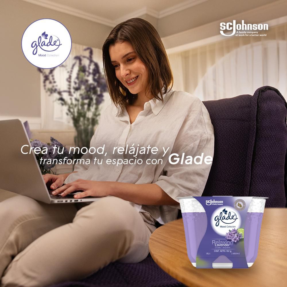 Vela GLADE aromática lavanda img #5